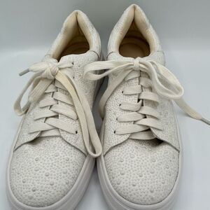 Elegant White Pearl Women's Sneakers size 8.5 New
